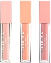 Набор - Profusion Cosmetics Lip Trio Nudes (lip/gloss/3x5ml) — фото N2