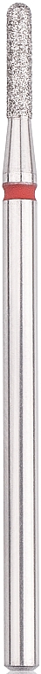Фреза алмазная, закругленный цилиндр, 1,8 мм, L-8 мм, красная - Head The Beauty Tools — фото N1