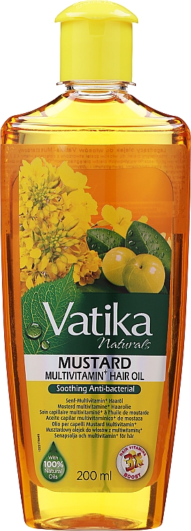 Горчичное масло для волос - Dabur Vatika Naturals Mustard Multivitamin+ Hair Oil — фото N1