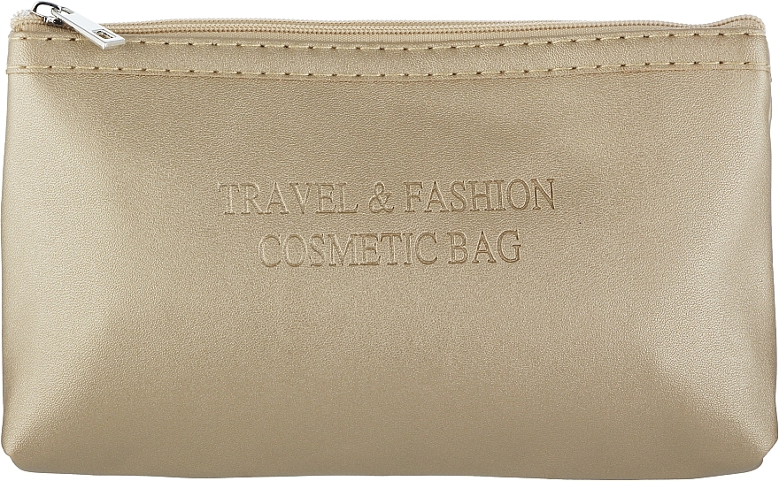 Косметичка CS1132G, золото - Cosmo Shop Travel & Fashion Cosmetic Bag — фото N1