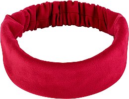 Повязка на голову, экозамша прямая, красная Suede Classic - MAKEUP Hair Accessories — фото N1