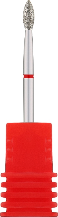Фреза алмазна "Брунька" 257 025R, діаметр 2,5 мм, червона - Nail Drill — фото N1
