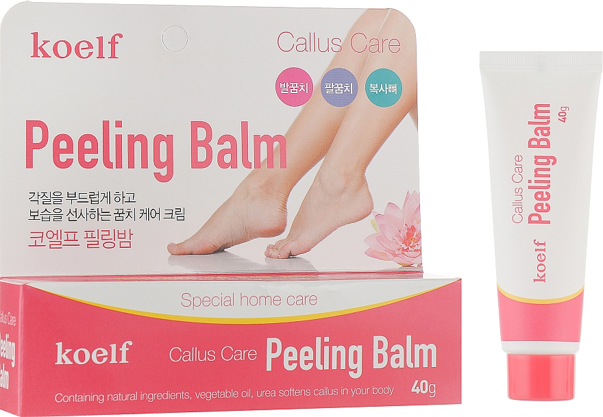 Пілінг-бальзам для грубої шкіри ніг, рук, ліктів - Koelf Peeling Balm