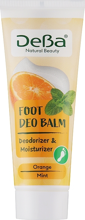 Бальзам для ніг "Orange & Mint" - DeBa Natural Beauty Foot Deo Balm — фото N1