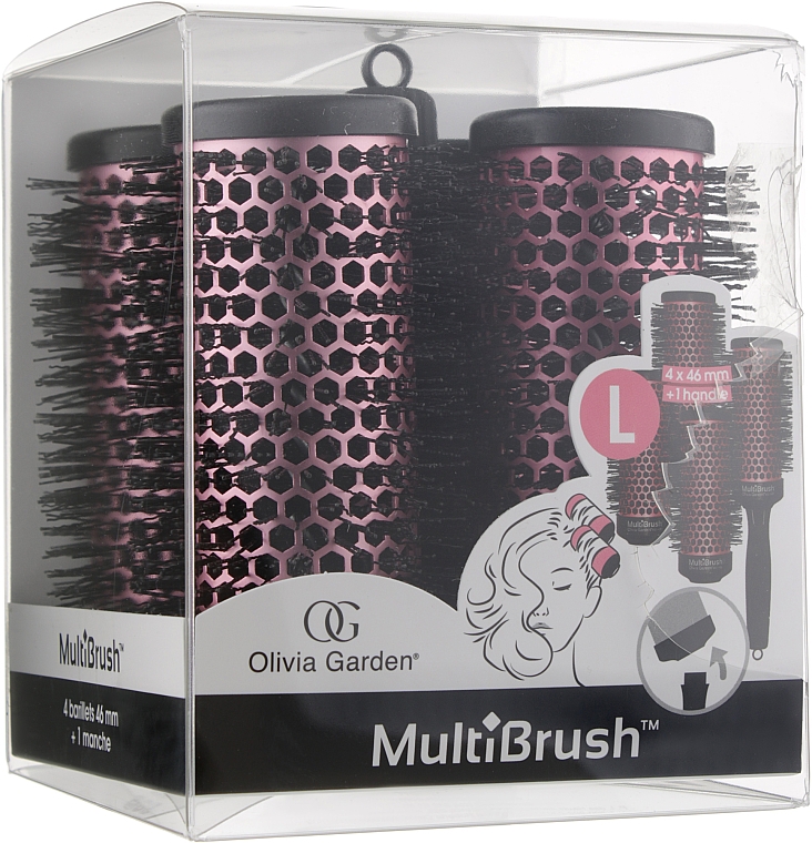 Набір брашингів для укладання волосся 46 мм зі знімною ручкою - Olivia Garden Multibrush One Size Kit L — фото N1