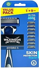 Парфумерія, косметика Бритва + 9 змінних лез - Wilkinson Sword Hydro 5 Skin Protection