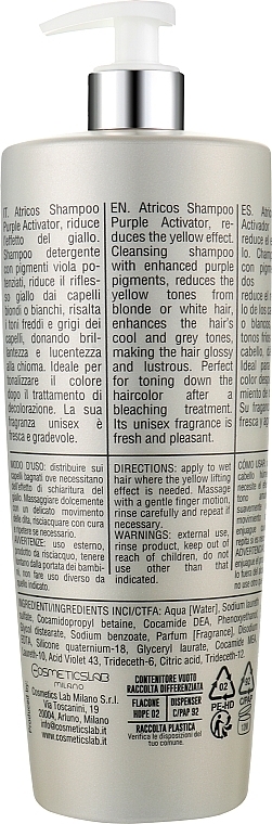 Шампунь для волосся "Пурпурний активатор" - Atricos Purple Activator No Yellow Effect Shampoo — фото N3