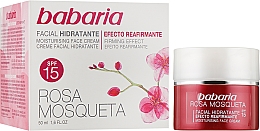 Парфумерія, косметика Зволожувальний крем для обличчя, з шипшиною SPF 15 - Babaria Face Cream With Rose Hip SPF15