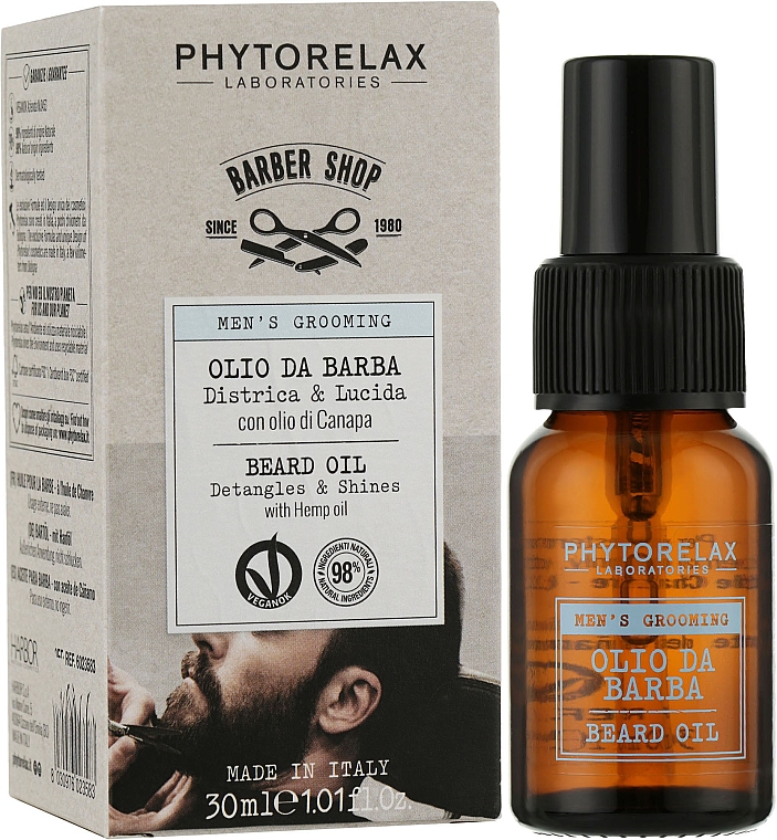 Масло для бороды смягчающее - Phytorelax Laboratories Men's Grooming Beard Oil Detangles & Shines — фото N2