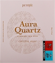 Гидрогелевая маска для лица с экстрактом жемчуга и розой - Petitfee & Koelf Aura Quartz Hydrogel Face Mask Crystal Rose — фото N2