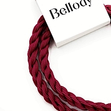 Резинка для волосся, bordeaux red, 4 шт. - Bellody Original Hair Ties — фото N3