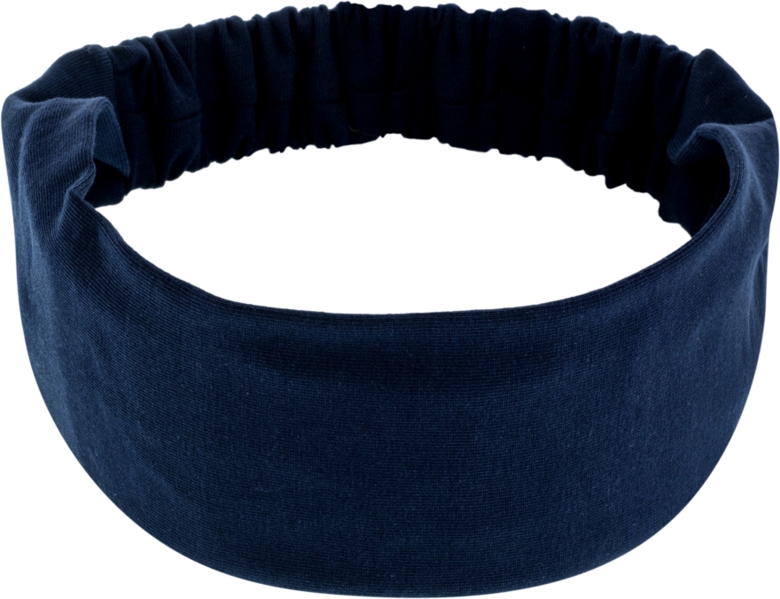 Повязка на голову, трикотаж прямая, темно-синяя "Knit Classic" - Makeup Hair Accessories