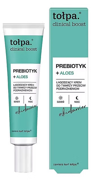 Заспокійливий крем для обличчя проти подразнення - Tolpa Clinical Boost Prebiotic+Aloe — фото N1