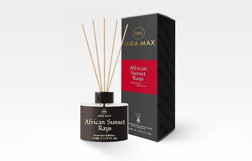 Аромадифузор - Mira Max African Sunset Rays Fragrance Diffuser With Reeds Premium Edition