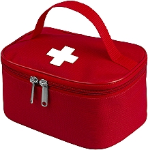 Аптечка тканинна настільна, червона 20x14x10 см "First Aid Kit" - MAKEUP First Aid Kit Bag L — фото N3