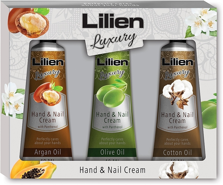 Набор - Lilien Luxury Hand And Nail Cream (h/cr/40 ml*3)  — фото N1