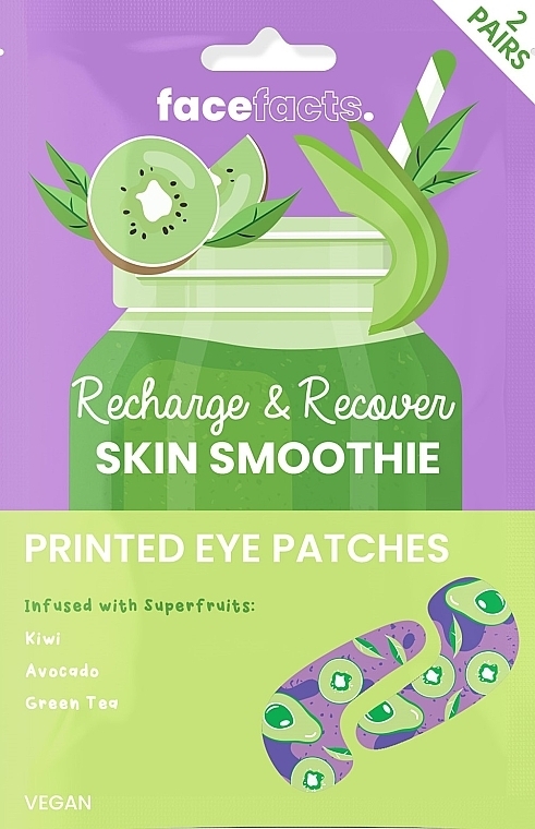 Патчі для очей "Recharge & Recover" - Face Facts Printed Eye Patches — фото N1