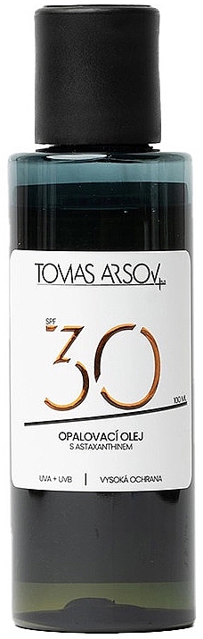 Масло для засмаги з астаксантином - Tomas Arsov Suntan Oil SPF30 — фото N1