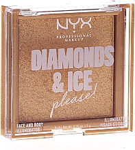 Хайлайтер для обличчя й тіла - NYX Professional Makeup Diamonds & Ice Face And Body Illuminator — фото N3