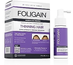 Сыворотка от выпадения волос для женщин - Foligain Women's Triple Action Complete Formula For Thinning Hair — фото N1