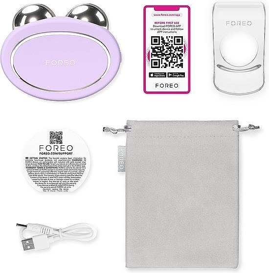 Микротоковый аппарат для лица - Foreo Bear 2 Advanced Microcurrent Full-Facial Toning Device Lavender — фото N3