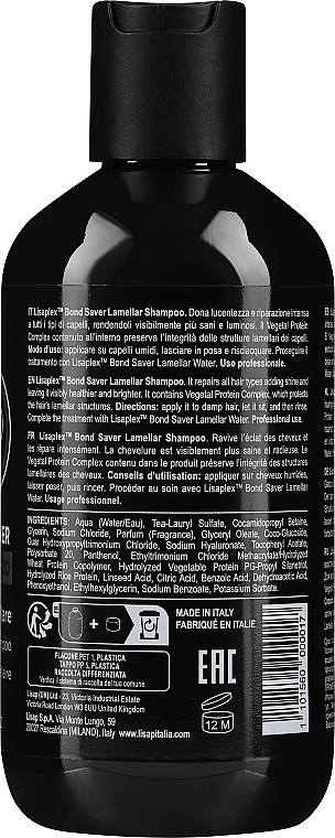 Шампунь для волос - Lisap Lisaplex Bond Saver Lamellar Shampoo  — фото N2