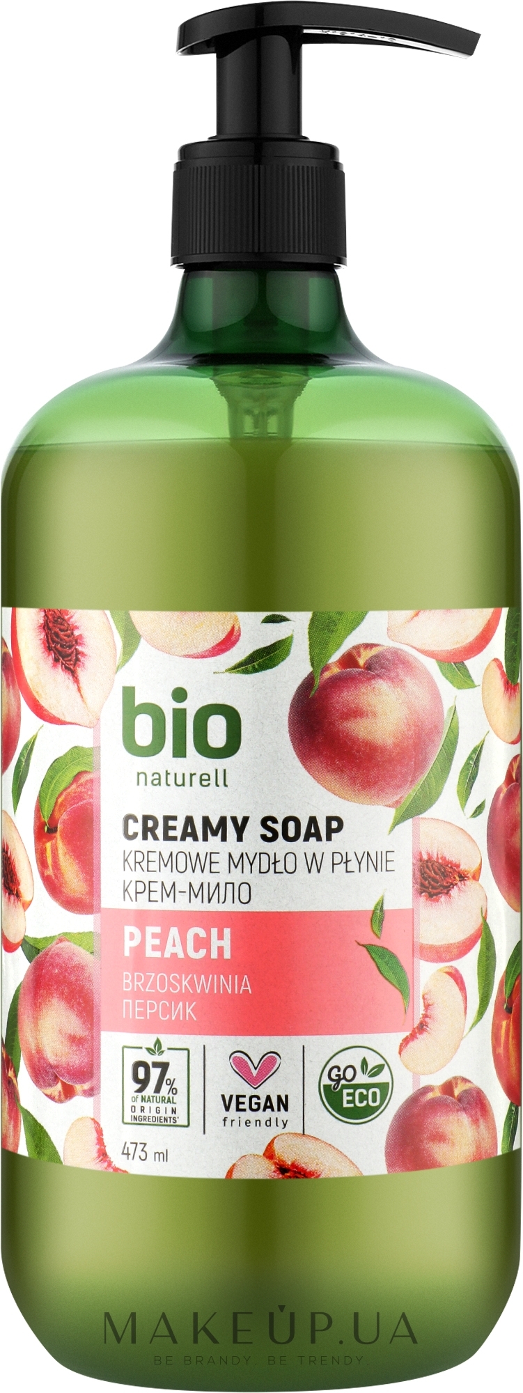 Крем-мило "Персик" - Bio Naturell Peach Creamy Soap — фото 473ml