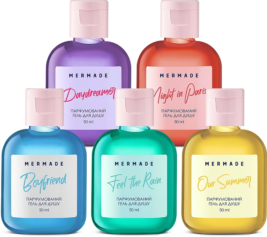 Mermade - Набір парфумованих гелів для душу "Fantastic Date", 5 продуктів
