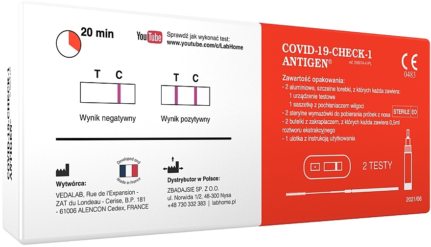 Діагностичний тест для виявлення антигенів COVID-19-Check-1 - Lab.Home — фото N2