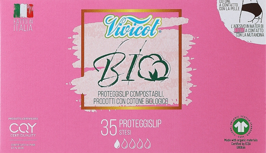 Гигиенические ежедневные прокладки, 35шт - Vivicot Bio Pantyliners 