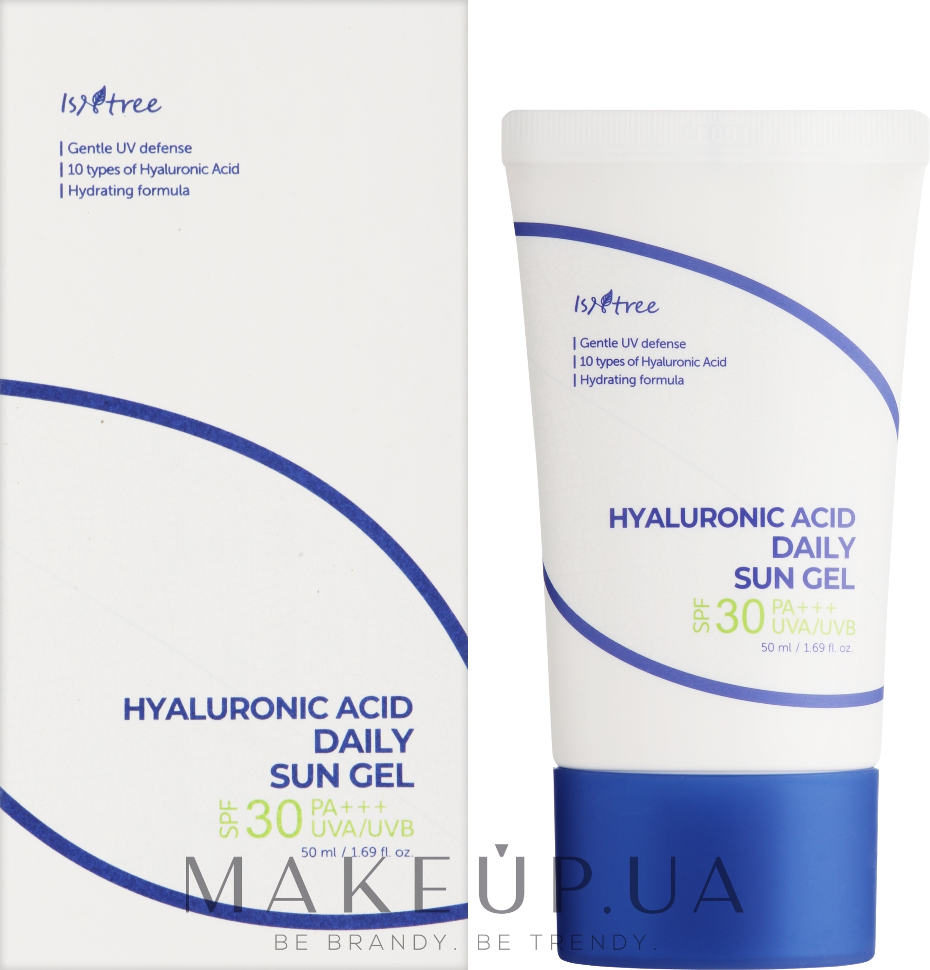 Солнцезащитный гель для лица - IsNtree Hyaluronic Acid Daily Sun Gel SPF 30 PA+++ UVA/UVB — фото 50ml