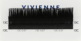 Накладні вії "Elite", чорні, 2 лінії (0,07, C, (13)) - Vivienne — фото N1