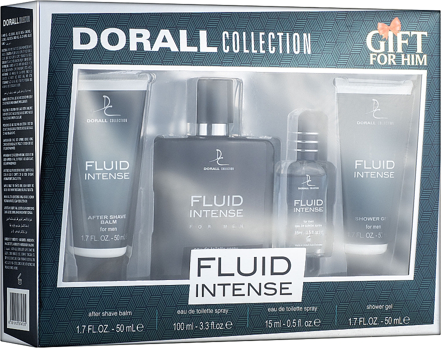 Dorall Collection Fluid Intense - Набор (edt/15ml/100ml + sh/gel/50ml + balm/50ml) — фото N1