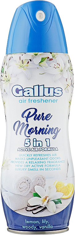 Освіжувач повітря 5 в 1"Pure Morning" - Gallus Air Freshener Pire Morning — фото N1