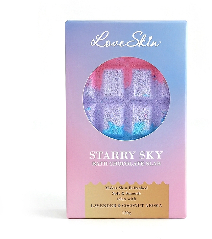 Шоколад для ванни "Зоряне небо" - Love Skin Starry Sky Bath Chocolate Slab — фото N1