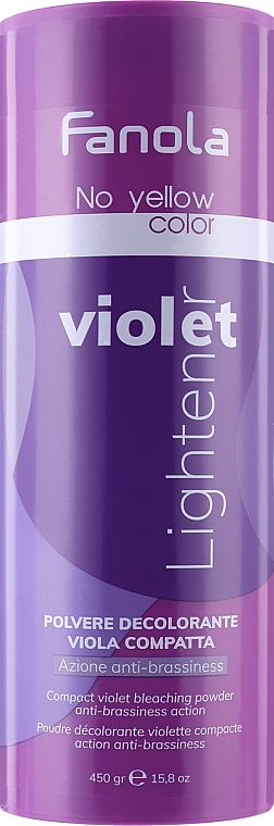 Фіолетовий освітлювальний порошок - Fanola No Yellow Violet Lightener Powder — фото N1