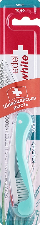 Дорожня зубна щітка, м'яка, блакитна - Edel+White Road — фото N1