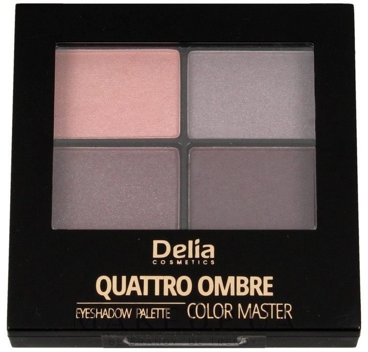 Тени для век - Delia Quattro Ombre Color Master — фото 402 - Tasty Plum