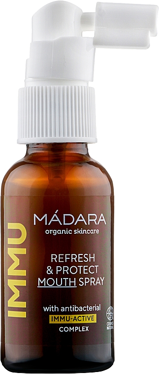 Освіжальний і захисний спрей для порожнини рота - Madara Cosmetics IMMU Refresh & Protect Mouth Spray — фото N1