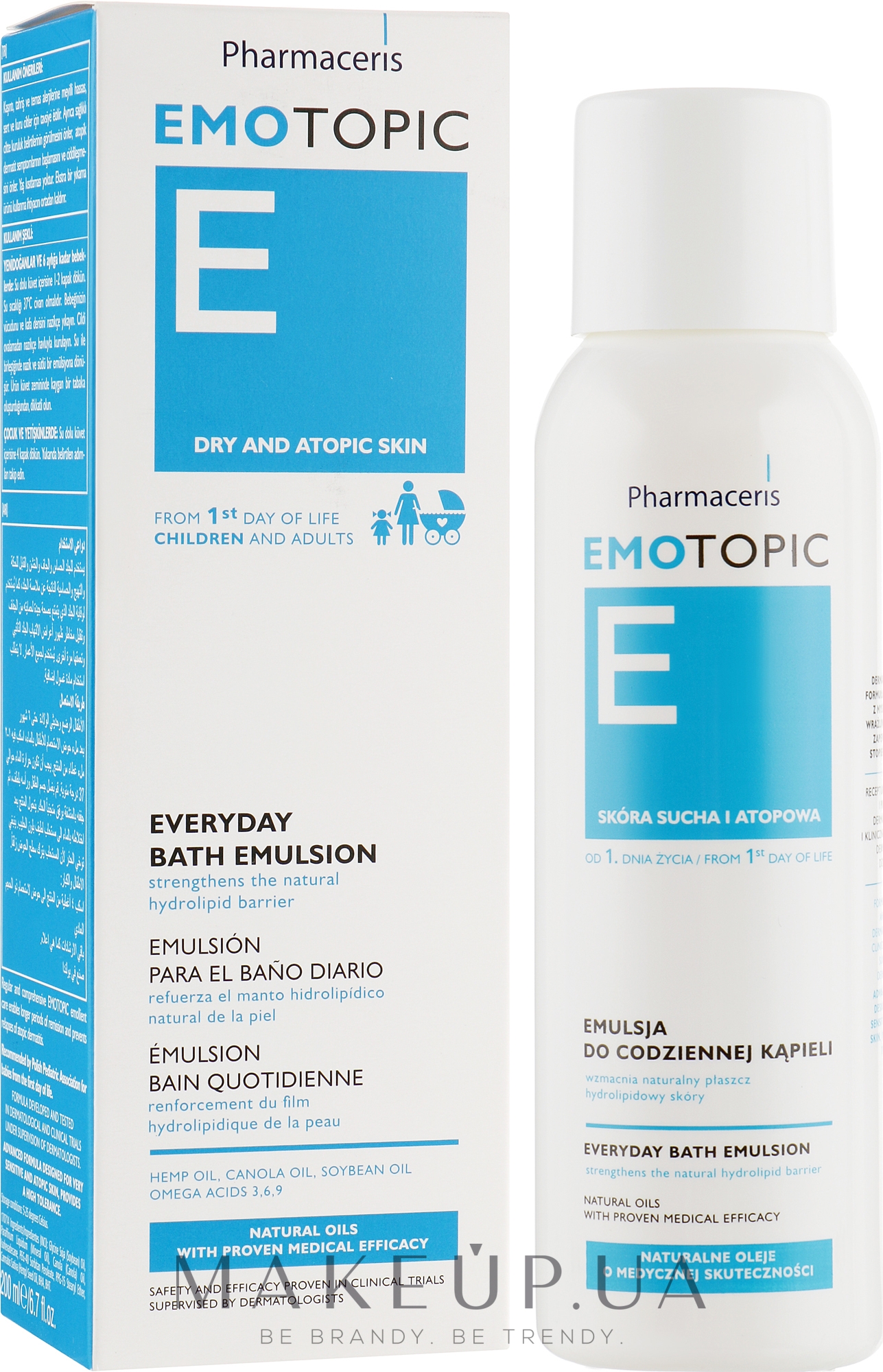 Эмульсия для сухой и склонной к атопии кожи - Pharmaceris E Emotopic Everyday Bath Emulsion — фото 200ml