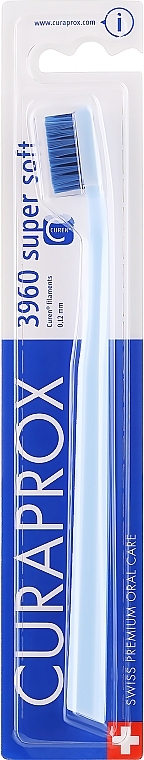 Зубна щітка CS 3960 "Super Soft", D 0,12 мм, блакитно-синя - Curaprox — фото N1