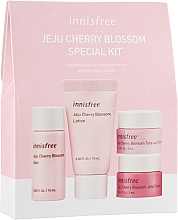 Духи, Парфюмерия, косметика Набор - Innisfree Jeju Cherry Blossom Special Kit (toner/15ml + lot/15ml + cr/gel/5ml + cr/5ml) 