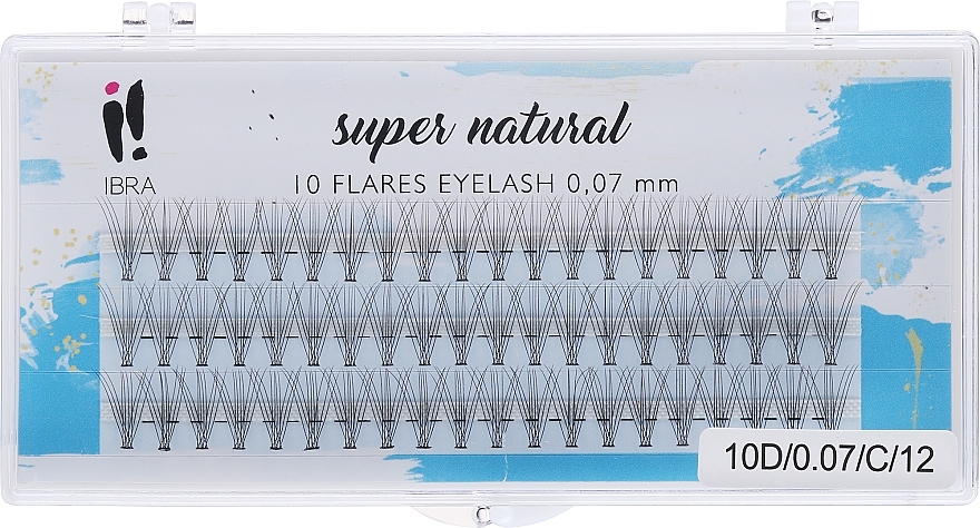 Накладні пучки - Ibra 10 Flares Eyelash Knot Free Naturals C 0,07 12MM — фото N1