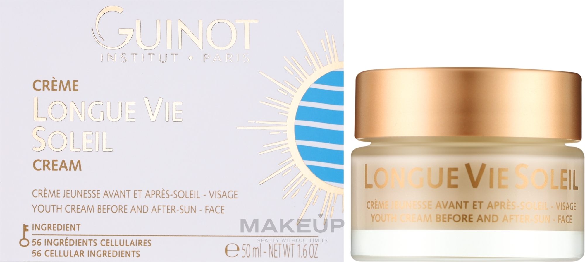 Крем после загара - Guinot Longue Vie Soleil Youth Cream Before And After Sun Face — фото 50ml