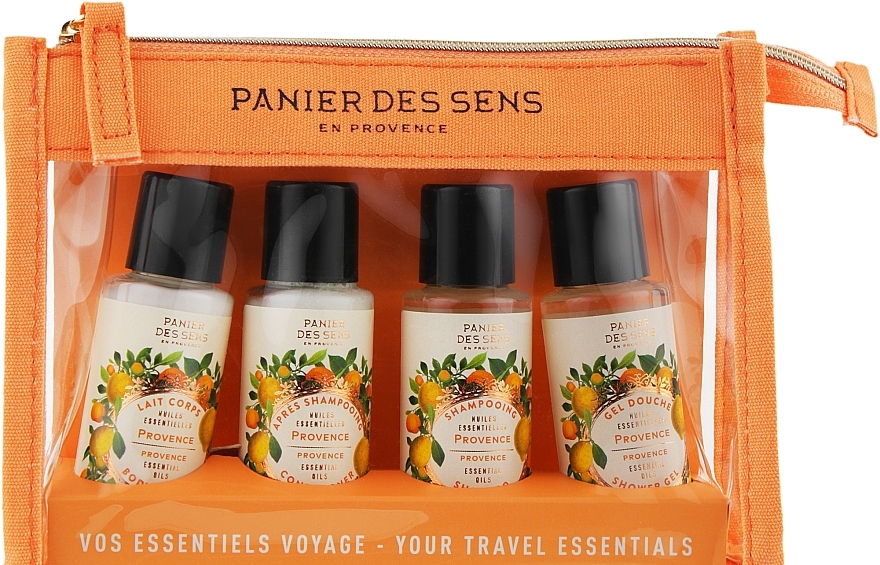 ПОДАРОК! Набор для путешествий "Прованс" - Panier des Sens Travel Set Provence (sh/gel/40ml + shmp/40ml + lot/40ml + cond/40ml) — фото N1