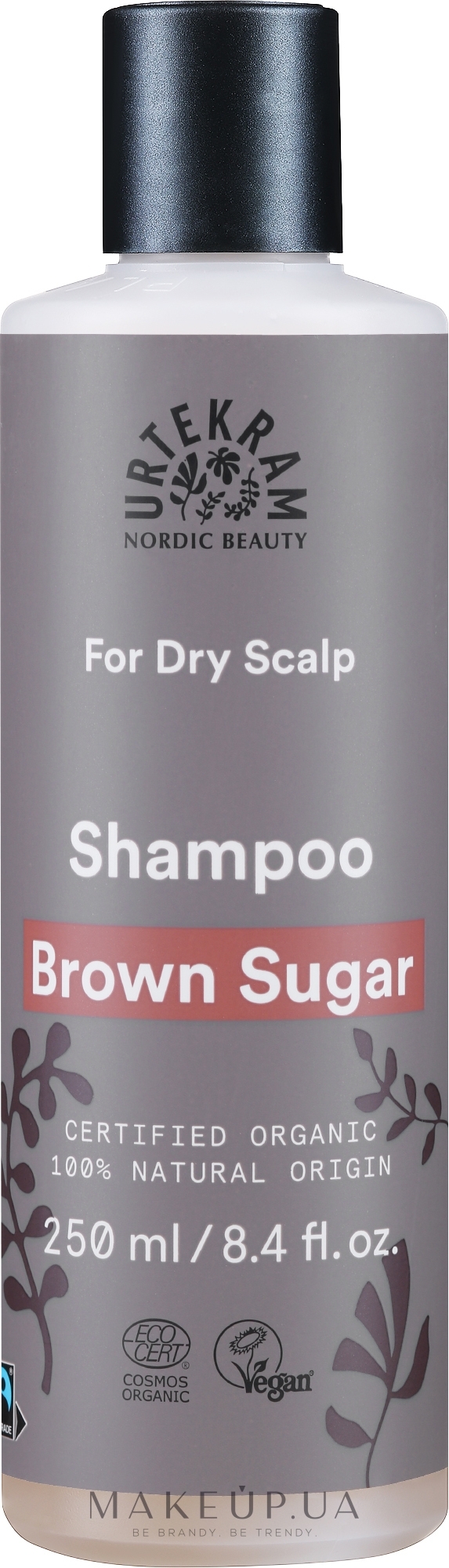 Шампунь с тростниковым сахаром для дополнительного объема - Urtekram Brown Sugar Shampoo Dry Scalp — фото 250ml