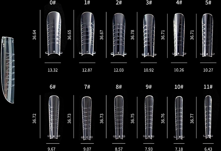 Форми багаторазові для нарощування нігтів, Di1542 - Divia — фото N2