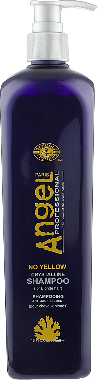 Шампунь для нейтрализации желтого пигмента - Angel Professional Paris No Yellow Crystalline Shampoo — фото N3