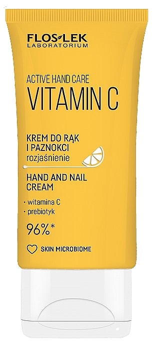 Крем для рук и ногтей с витамином С - Floslek Active Hand Care Vitamin C — фото N1