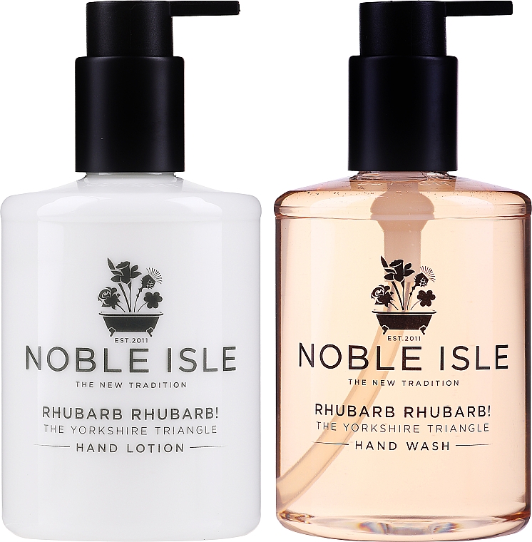 Noble Isle Rhubarb Rhubarb - Набор (h/wash/250 ml + h/lot/250ml) — фото N2